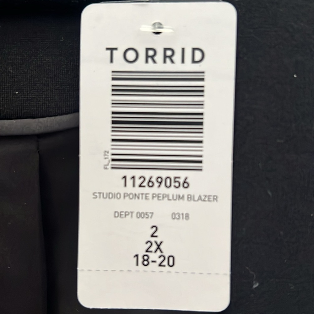 Torrid Studio Luxe Ponte Peplum Blazer - Picture 6 of 6